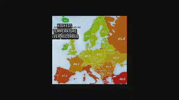 HIGHEST TEMPERATURE EVER RECORDED IN EVERY EUROPEAN COUNTRY