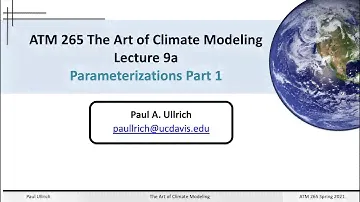 The Art of Climate Modeling Lecture 09a - Parameterizations Part 1