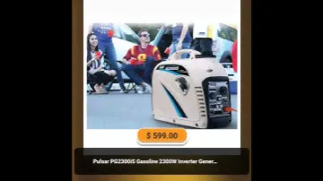 Pulsar PG2300iS Gasoline 2300W Inverter Generator, carb approved