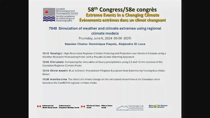 7040 Simulation of weather and climate extremes using regional climate models