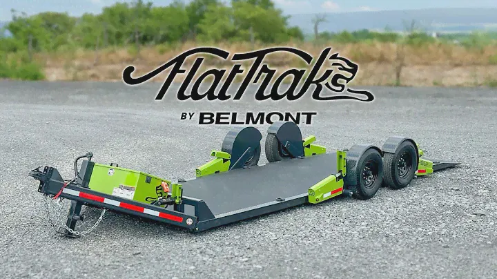 FlatTrak Trailers 22' No Ramps Knuckled A-Frame 14K Trailer Lays Flat on the Ground