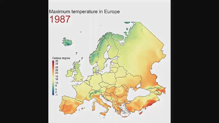 🌡️ HOTEST temperatures for the last 50 years #weather #climate #europe #maps