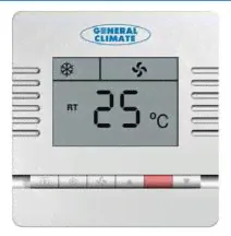 Электронный термостат (с регулированием скорости вентилятора) General Climate GR2003DA-0