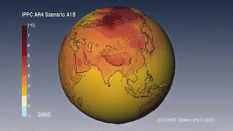CMIP3 Ensemble Mean 2m Temperature Change for SRES Scenario A1B